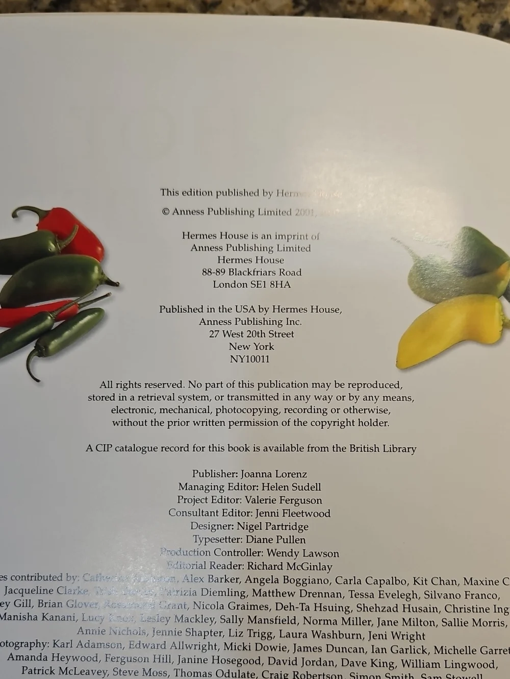 Red Hot Chili Pepper Cookbook 255 Pages 2001